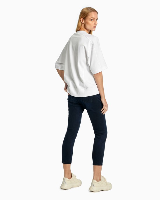 White On White Cropped Sweatshirt