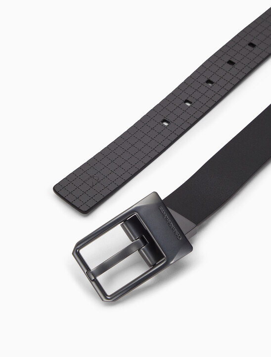 Faceted Buckle Reversible Belt