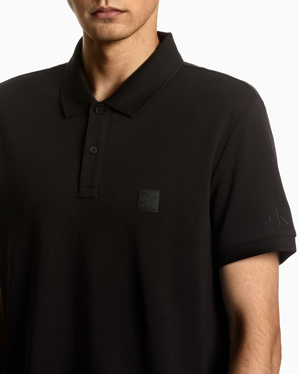 EMBOSSED LOGO POLO, Ck Black, hi-res