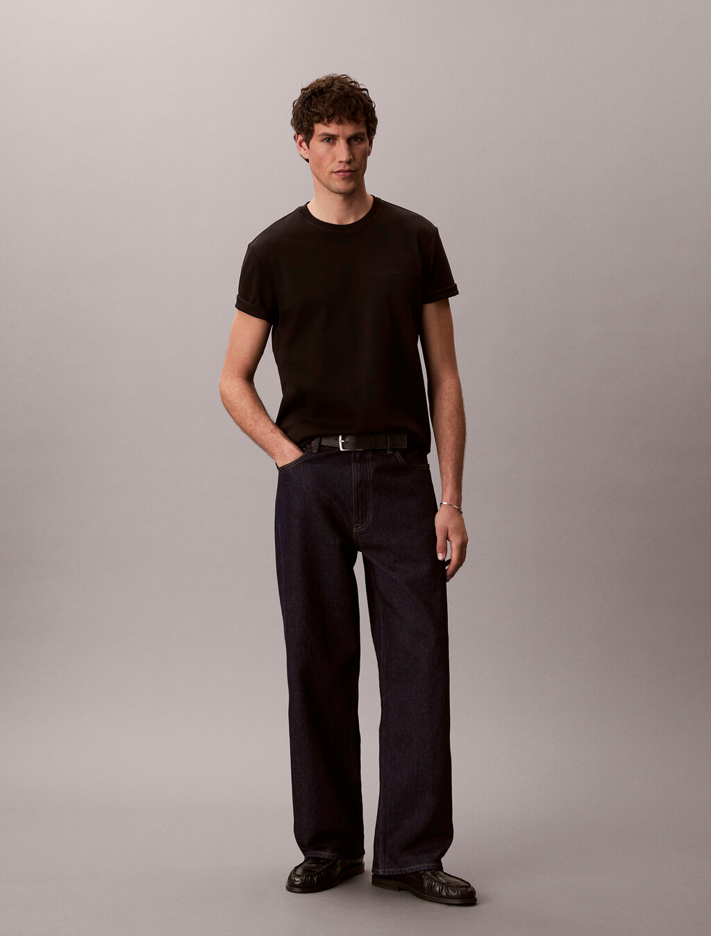 Script Logo Tee, Black, hi-res