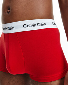 COTTON STRETCH 3 PACK LOW RISE TRUNK, White/ Pyro Blue /Red Ginger, hi-res