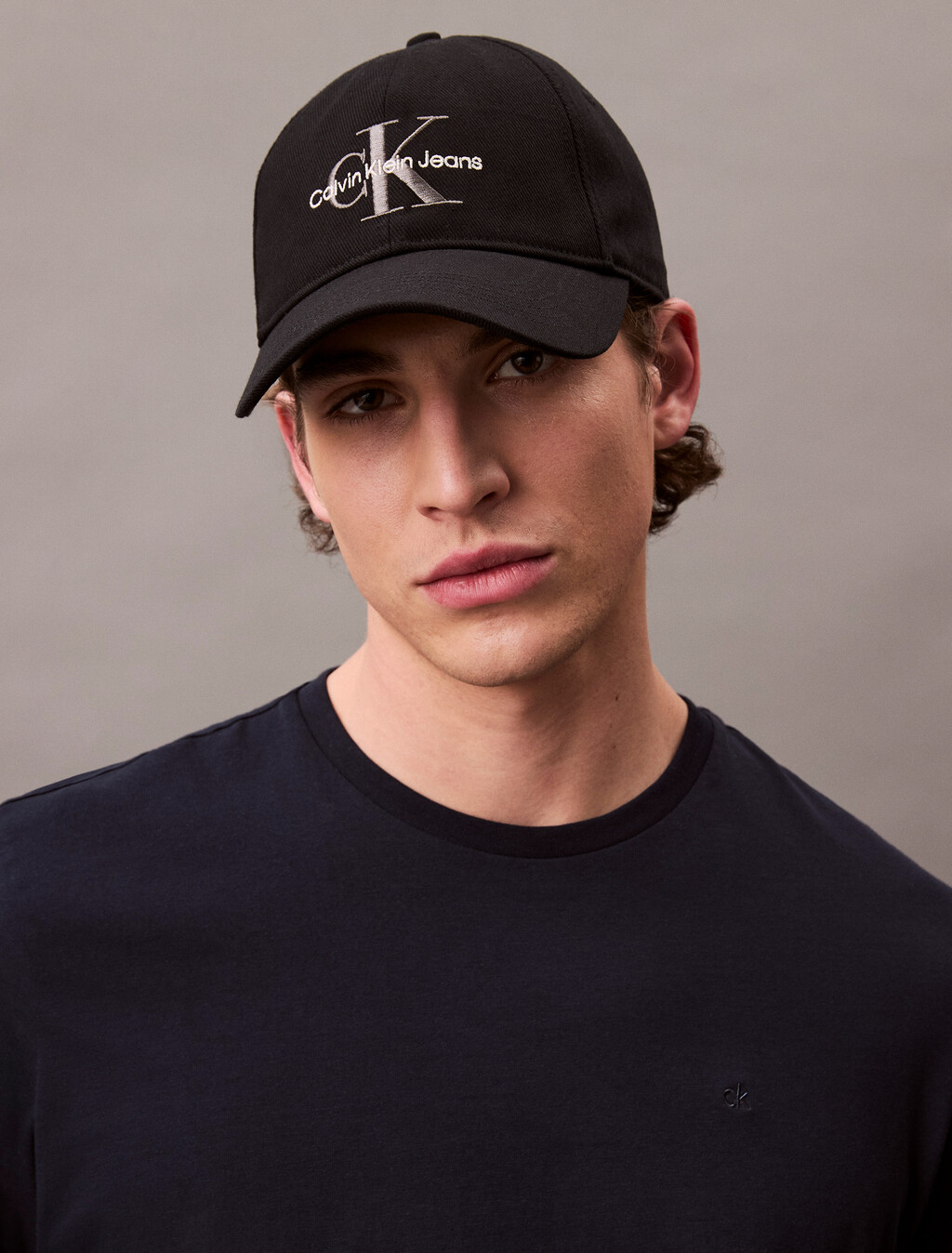 Twill Logo Cap, Black, hi-res