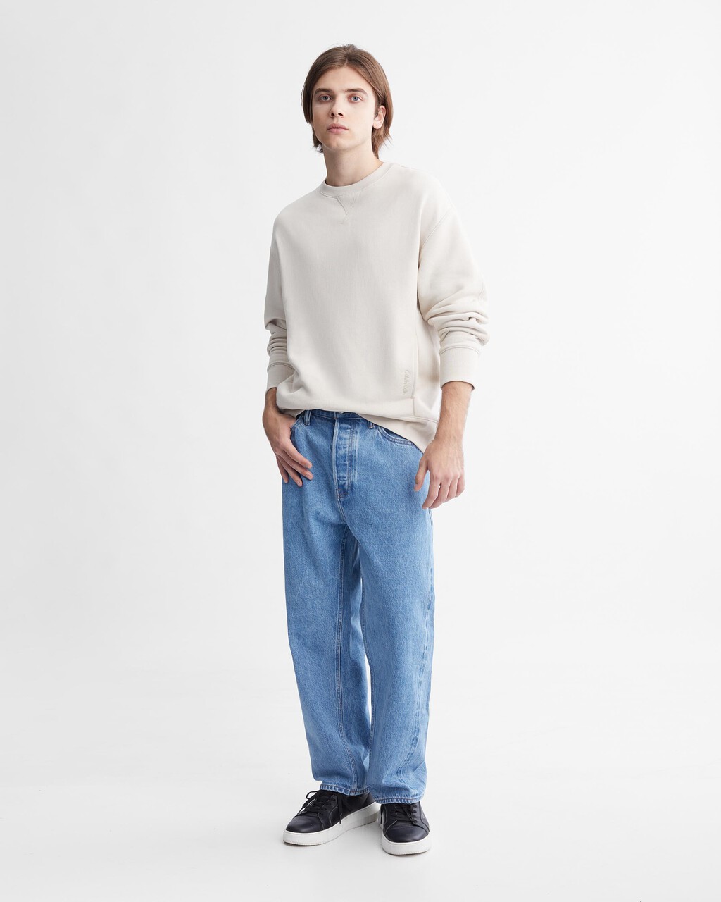 Standards Fleece Crewneck Sweatshirt, Bone White, hi-res