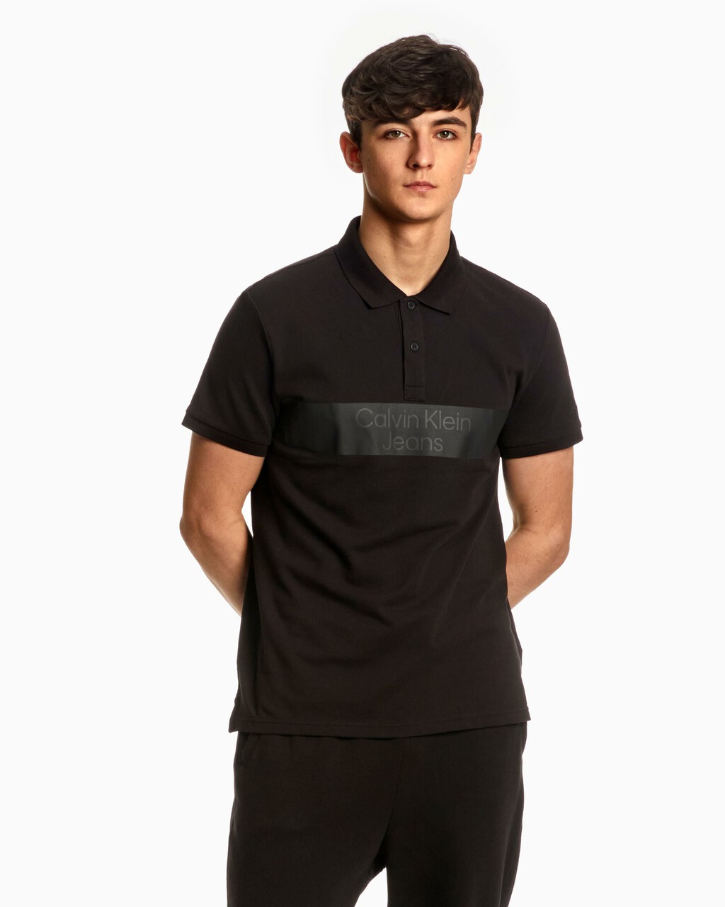 GLOW IN THE DARK INSTITUTIONAL POLO, Ck Black, hi-res