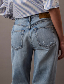 Cooling Relaxed Straight Jeans, RAMS HEAD, hi-res