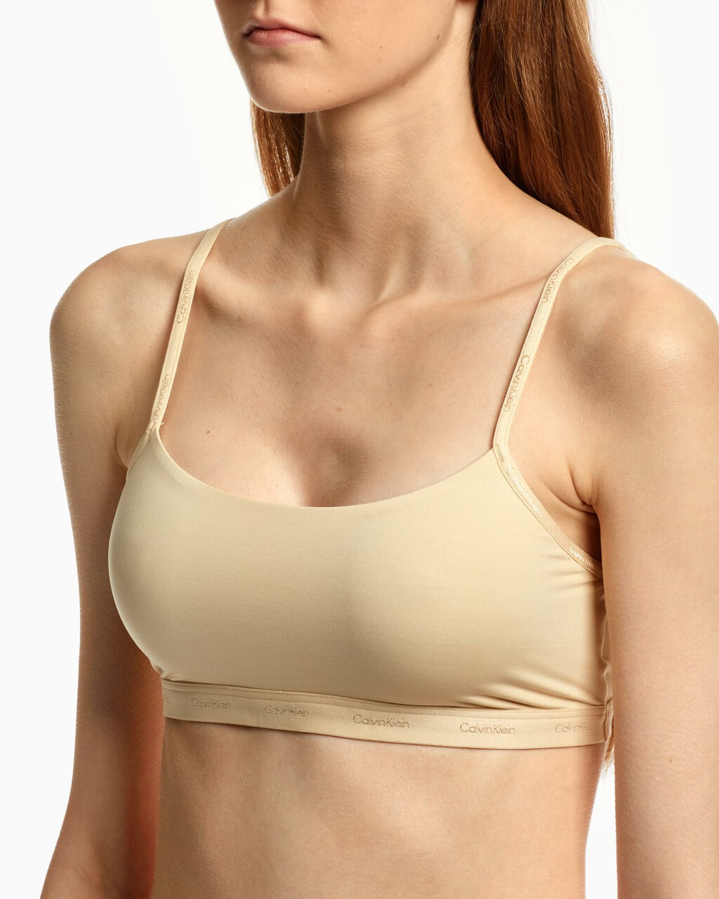 FORM TO BODY NATURAL UNLINED BRALETTE, STONE, hi-res