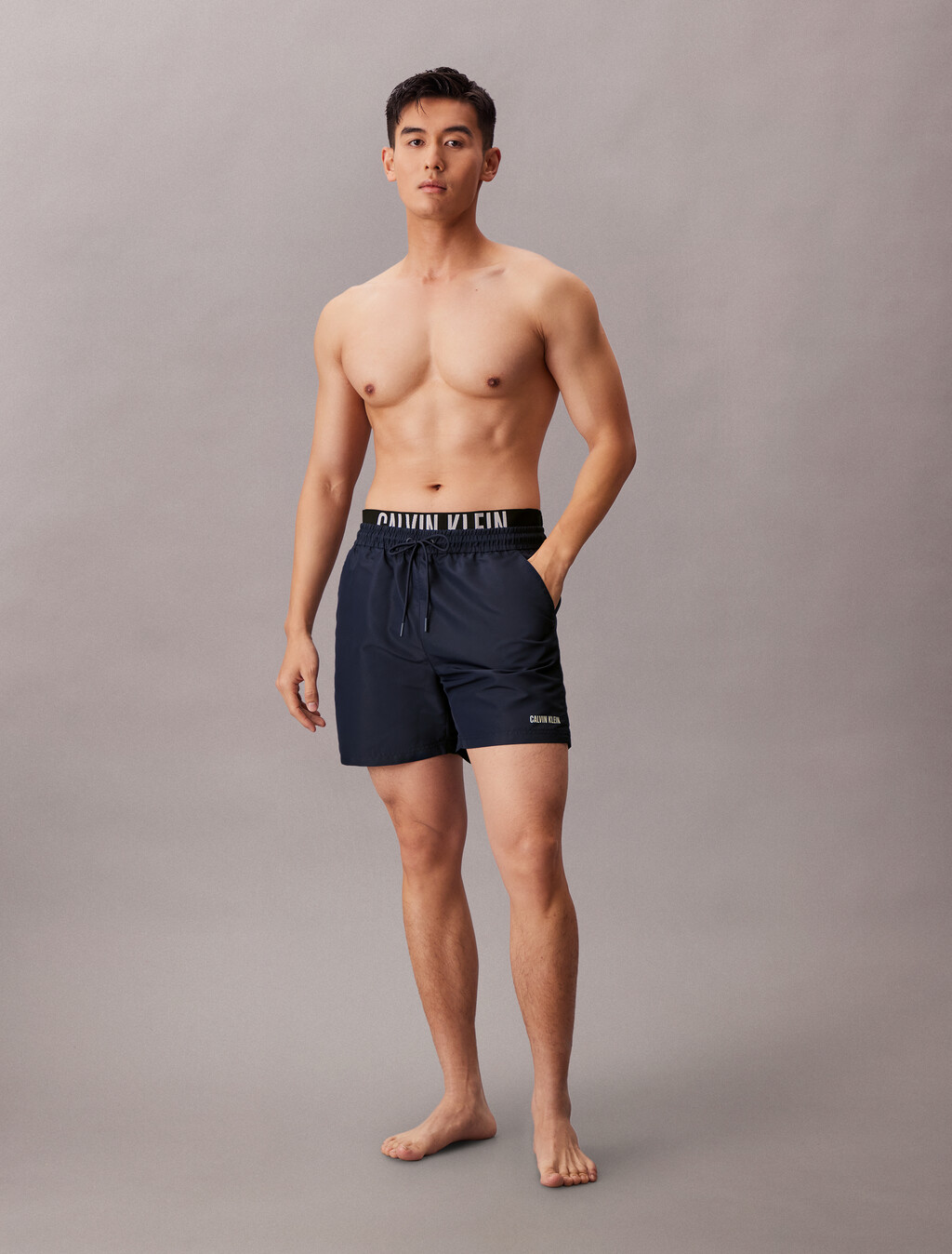 Double Waistband Swim Shorts - Intense Power, Shoreline, hi-res
