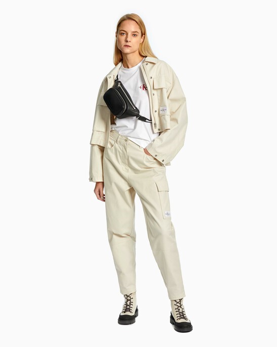 MONOGRAM BADGE CARGO PANTS