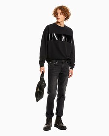 Institutional Shiny Logo Block Sweatshirt, Ck Black, hi-res