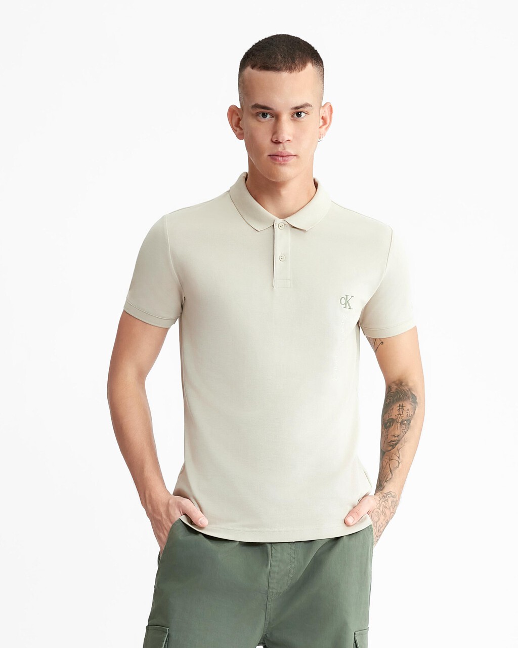 Slim Polo Shirt, Plaza Taupe, hi-res