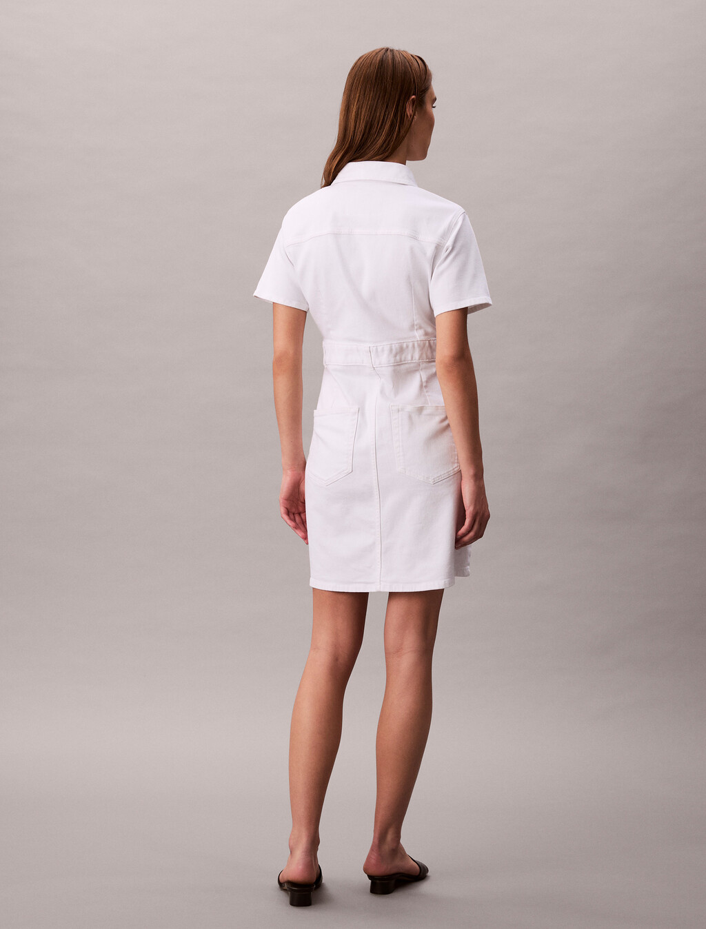 Trucker Dress, OPTIC WHITE, hi-res