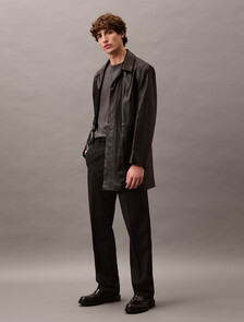 Lamb Suede Car Coat, Black Beauty, hi-res