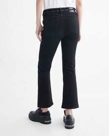 HIGH RISE SLIM BOOTCUT BODY JEANS, Washed Black Hem Embro, hi-res
