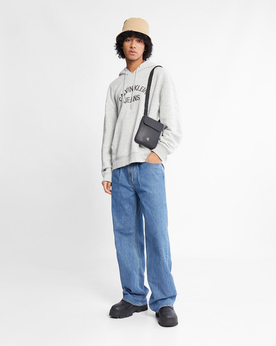 Curved Logo Relaxed Hoodie