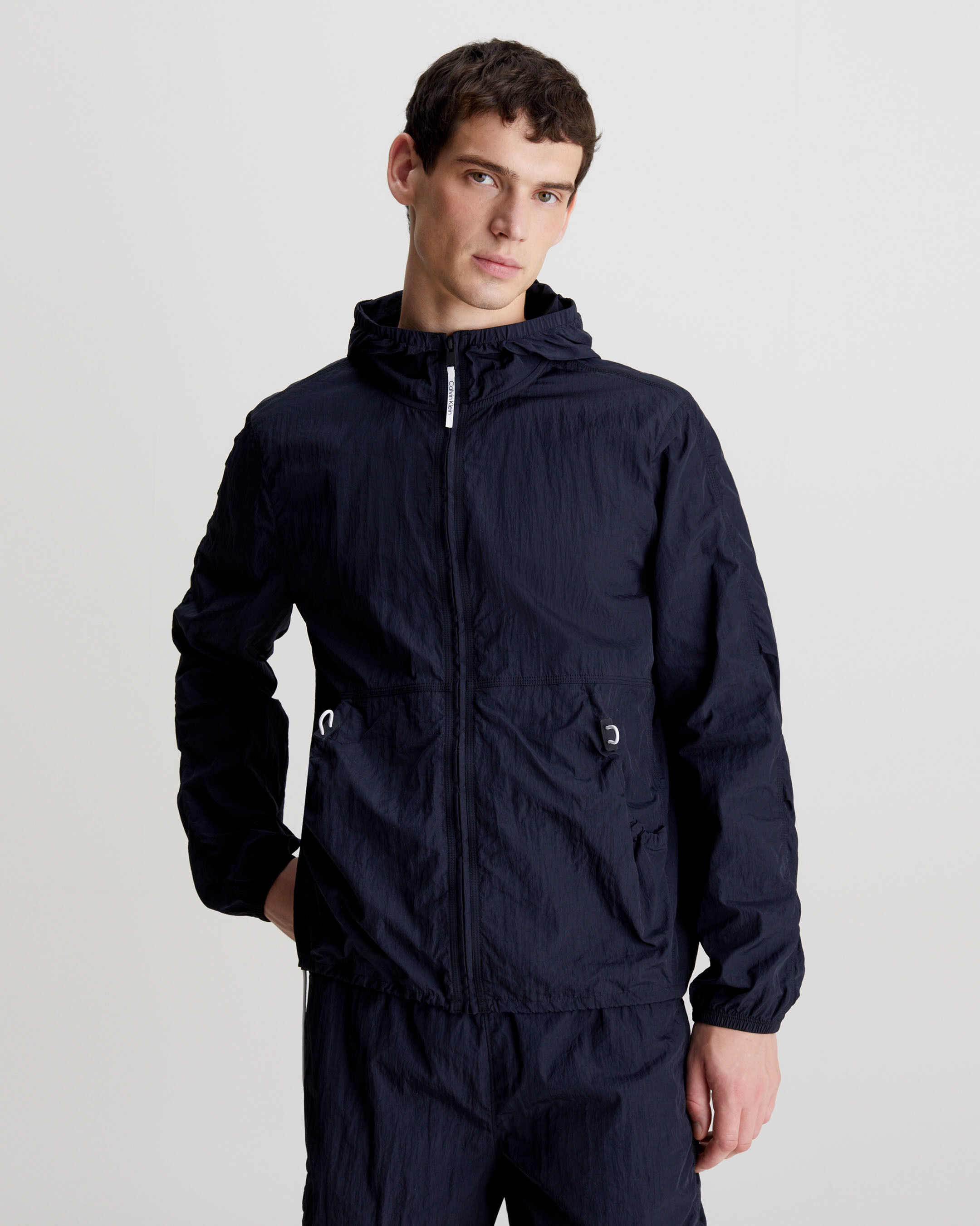 Hooded Windbreaker black Calvin Klein Malaysia