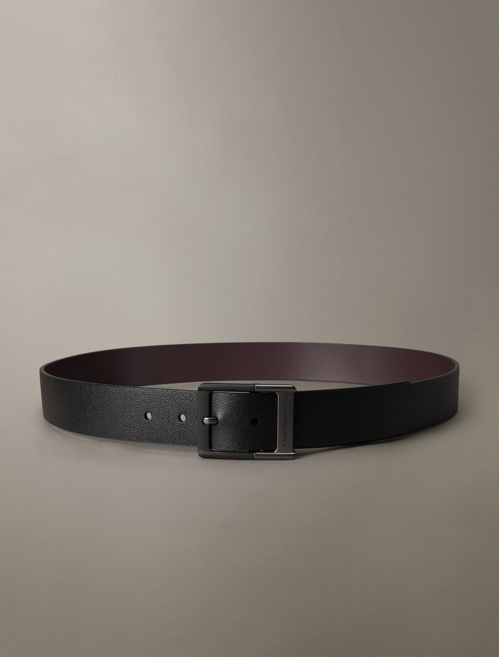 CK Plaque Reversible Belt 38mm, Black/Bitter Brown, hi-res