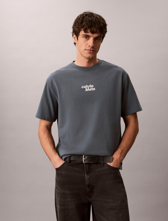 Relaxed High Pile Logo Tee