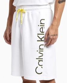 Unisex Color Logo Tape Sweatshorts, Bright White, hi-res