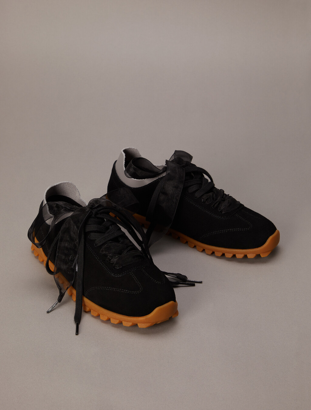 Murica - Suede Organza Runner Trainers, Ck Black, hi-res