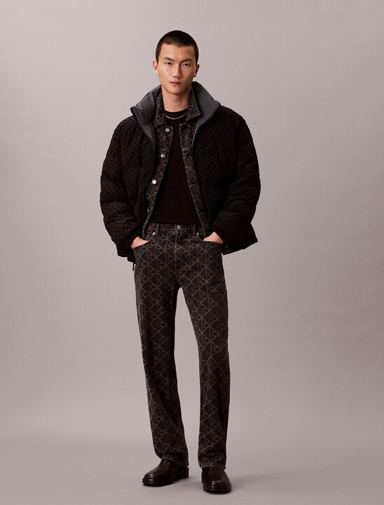 90s Signature Emblem Jacquard Jeans