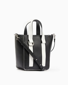 COLOR BLOCK TOTE, BLK/BRT WHT, hi-res