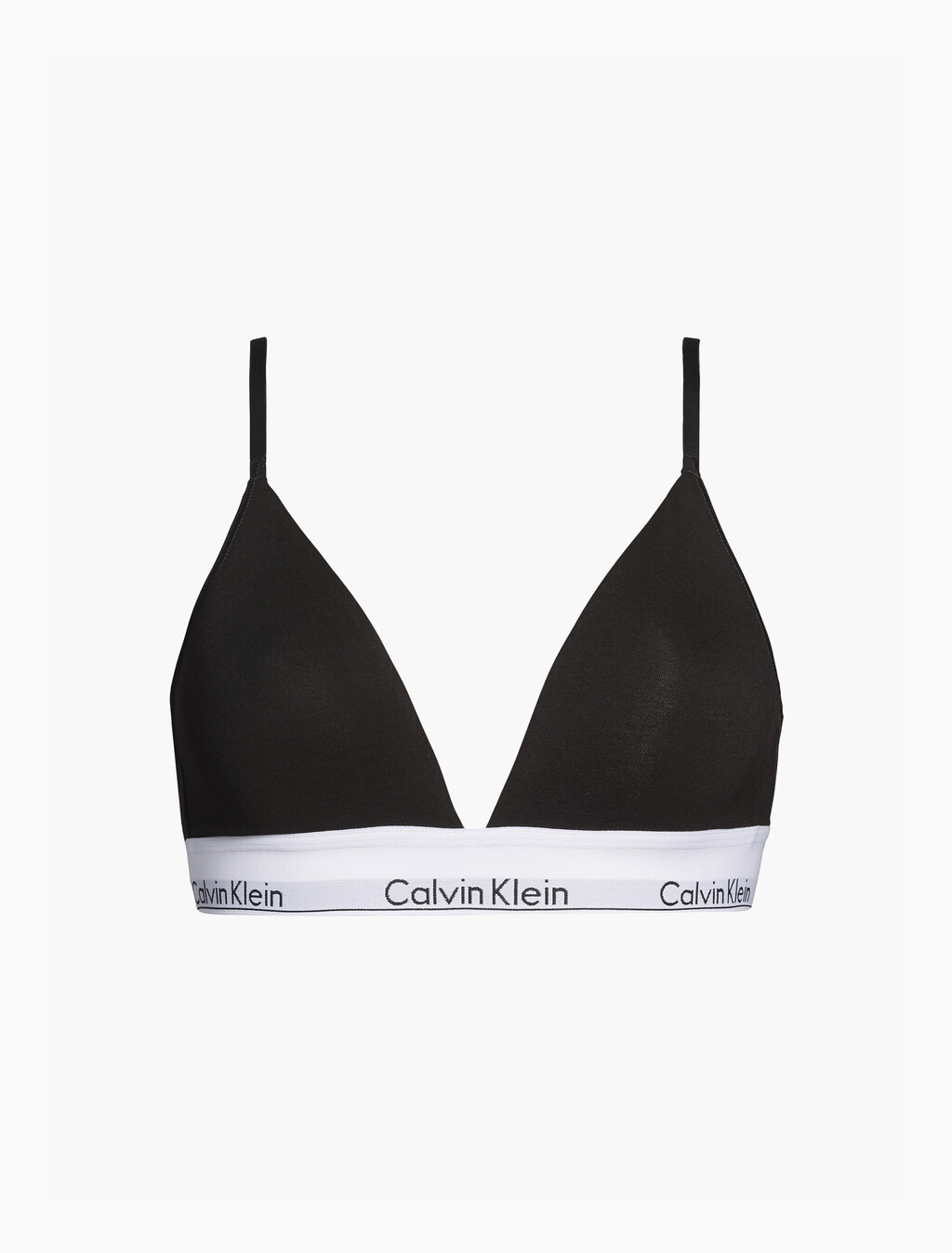 Icon Cotton Lightly Lined Triangle Bra, BLACK, hi-res