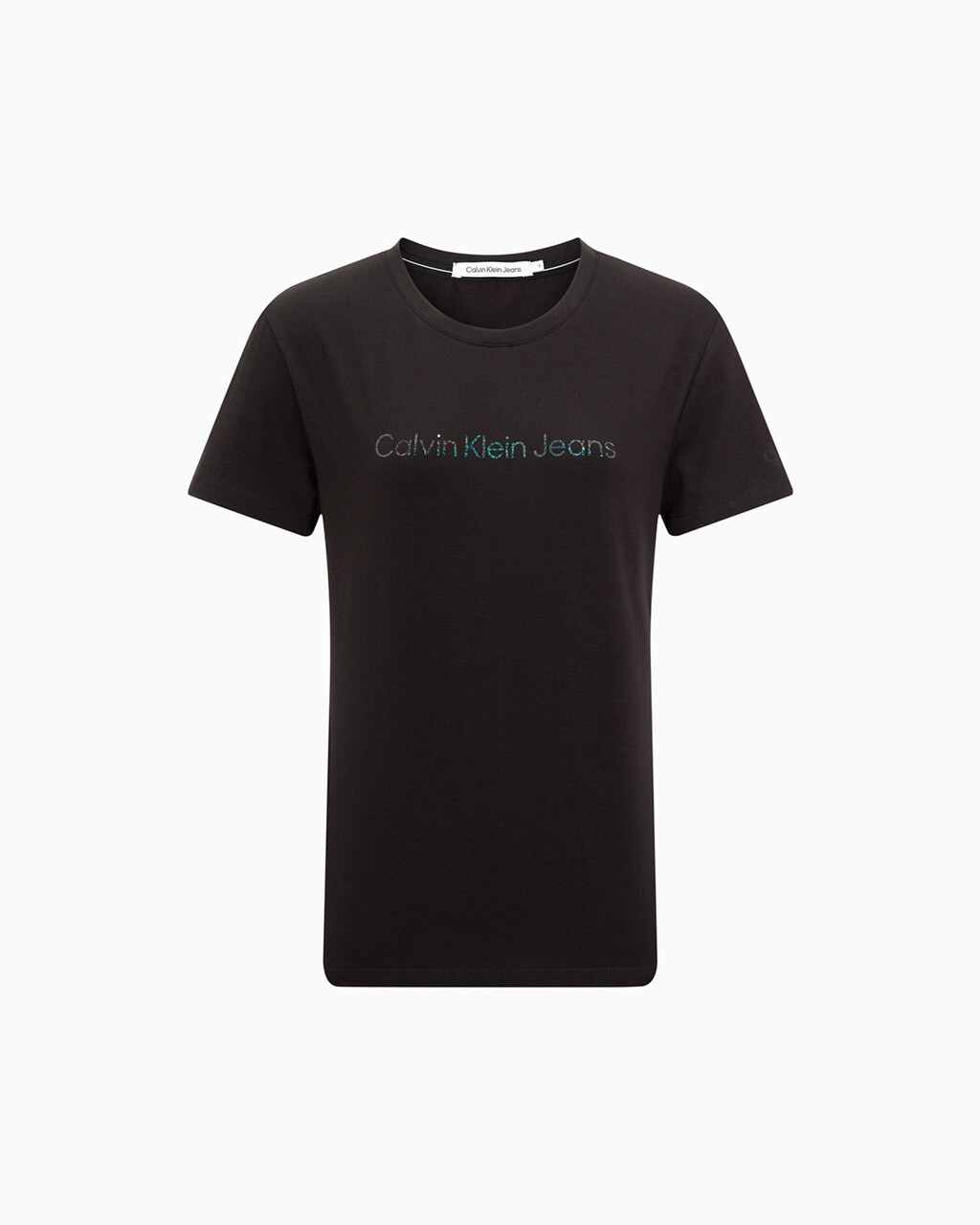 Shrunken Institutional Logo Tee, Ck Black, hi-res