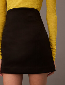Essentials Scuba Structured Mini Skirt, Black, hi-res