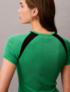 Contrast Logo Graphic Slim T-Shirt, Blossom Green, hi-res