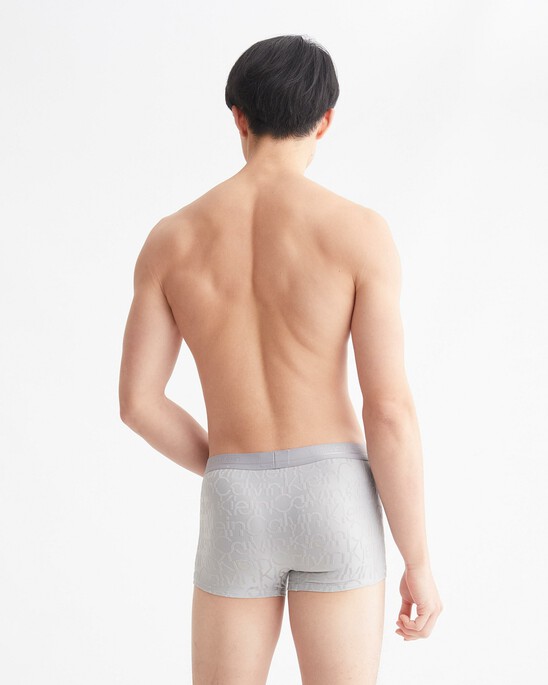CK BLACK LOGO JACQUARD LOW RISE TRUNKS