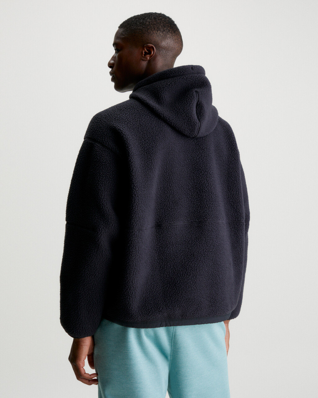 Teddy Sherpa Hoodie, BLACK BEAUTY, hi-res