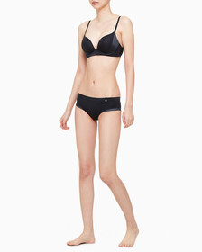 CK Black Structure Push Up Plunge Bra, Black, hi-res