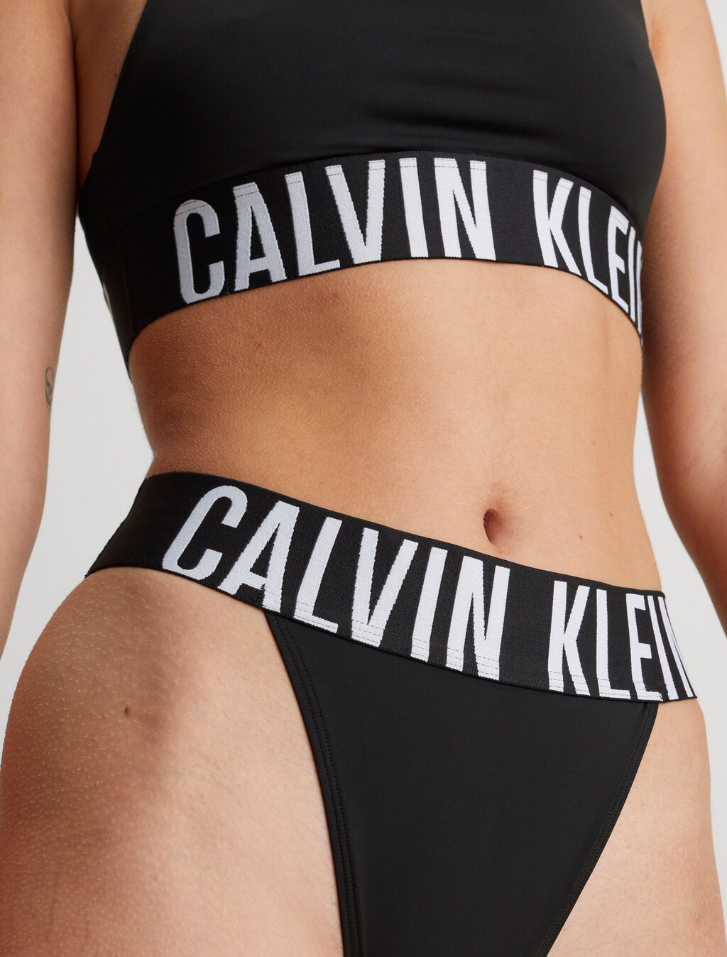 Intense Power High Leg Thong, Black, hi-res