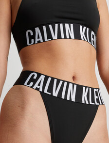 Intense Power High Leg Thong, Black, hi-res