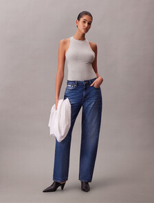 Racerback Bodysuit - Icon Cotton Modal, Grey Heather, hi-res