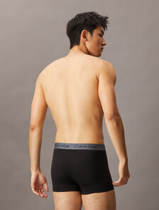 Cotton Modal Trunks 3 Pack, black w/ turbulence wb, hi-res
