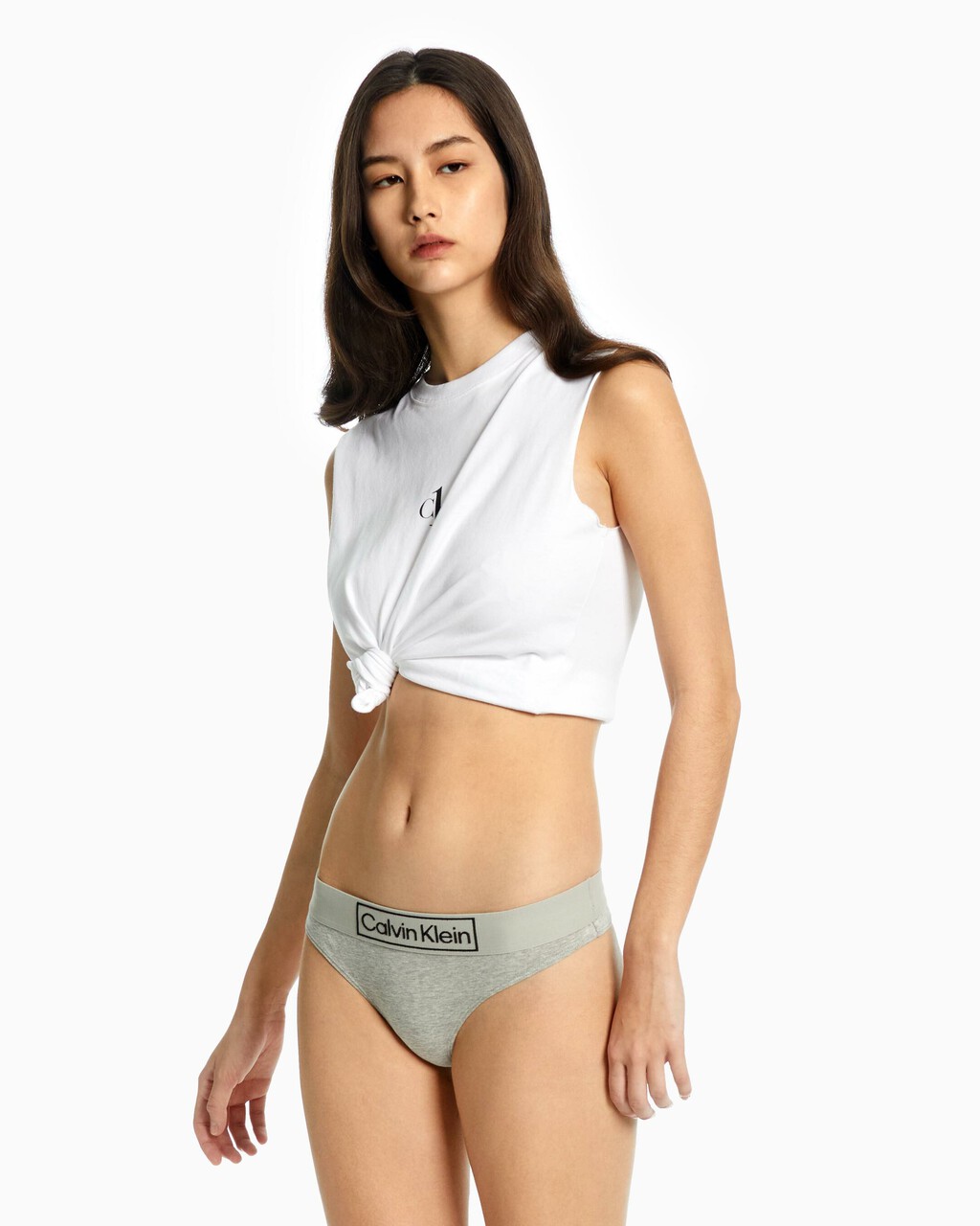 REIMAGINED HERITAGE THONG, Grey Heather, hi-res