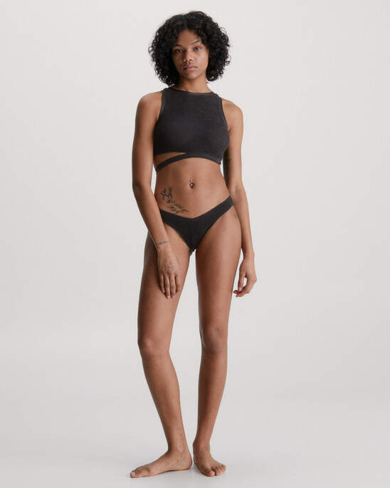 CK Texture Cut Out Tank Bikini Top