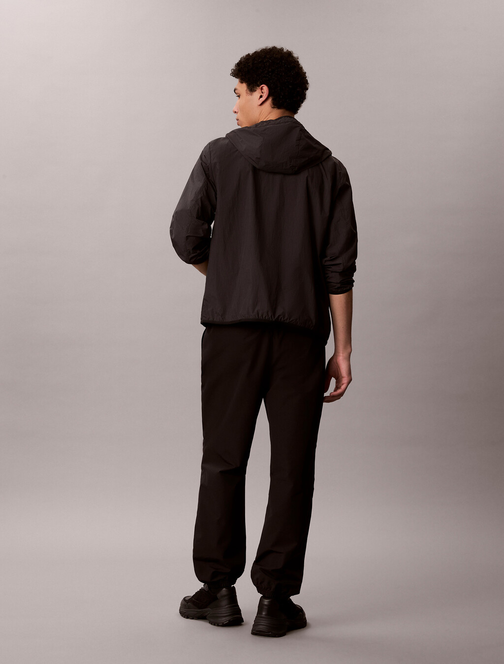 Cotton Nylon Parachute Pant, Black, hi-res