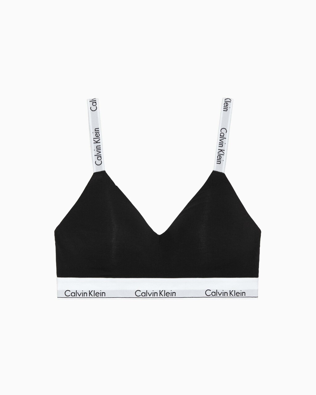 Modern Cotton Lightly Lined Bralette, Black, hi-res