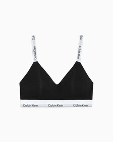 Modern Cotton Lightly Lined Bralette, Black, hi-res