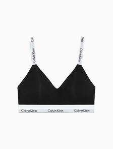 Icon Cotton Lightly Lined Bralette, Black, hi-res