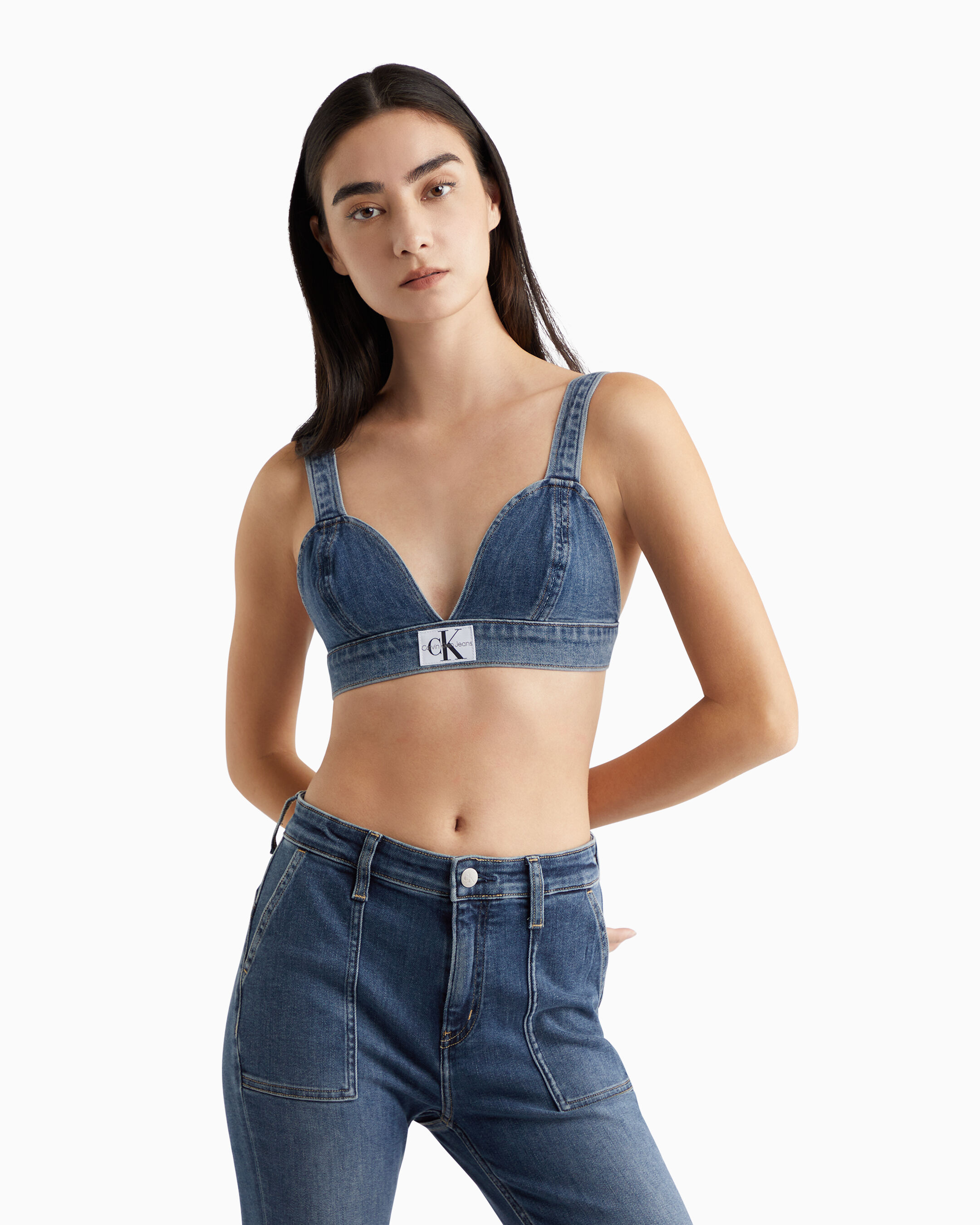 Denim Bralette blue Calvin Klein Malaysia