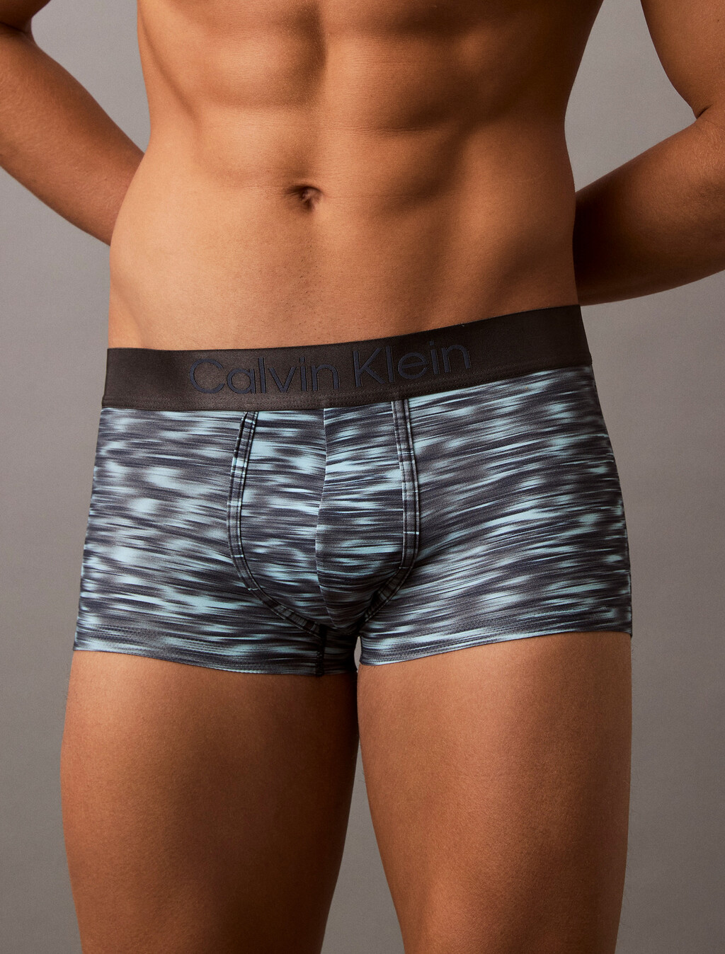 Brushed Microfiber Stretch Low Rise Trunk, 18843 DOWNPOUR PRINT+SPEAKEASY, hi-res