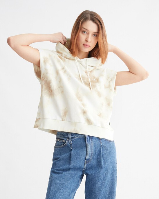 ICONIC UTILITY TIE DYE SLEEVELESS HOODIE