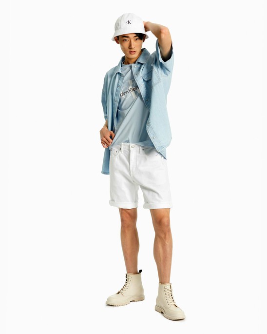 90S STRAIGHT DENIM SHORTS