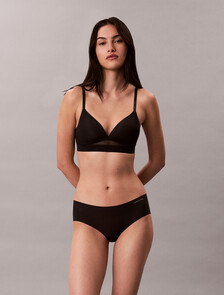 Invisibles Microfiber Mesh Lightly Lined Triangle Bra, Black, hi-res