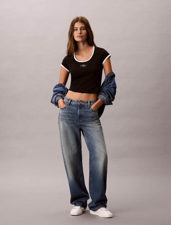 Slim Cotton Stretch Ringer T-shirt