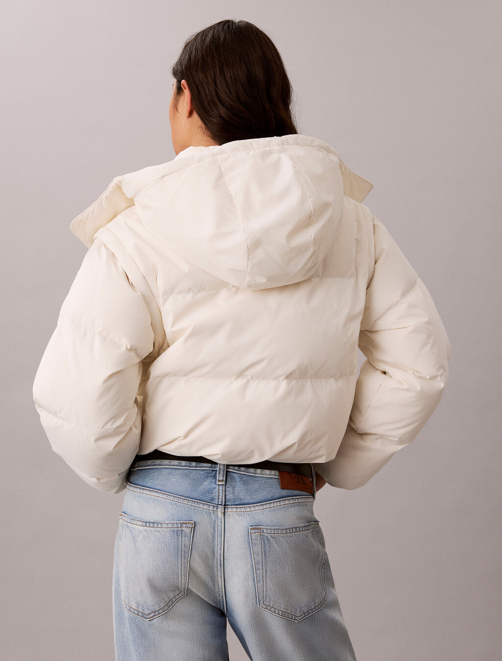 2-in-1 Convertible Down Puffer Jacket, Tofu, hi-res