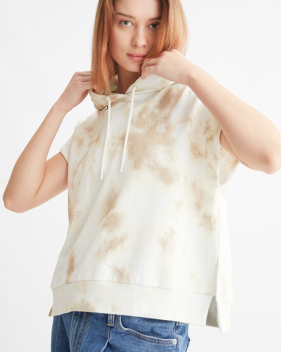 ICONIC UTILITY TIE DYE SLEEVELESS HOODIE